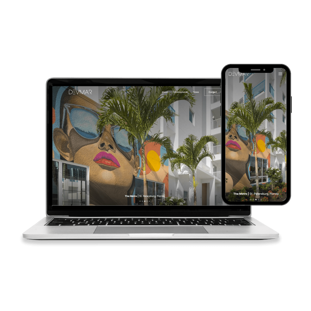 Screenshot of Devmar Development's home page